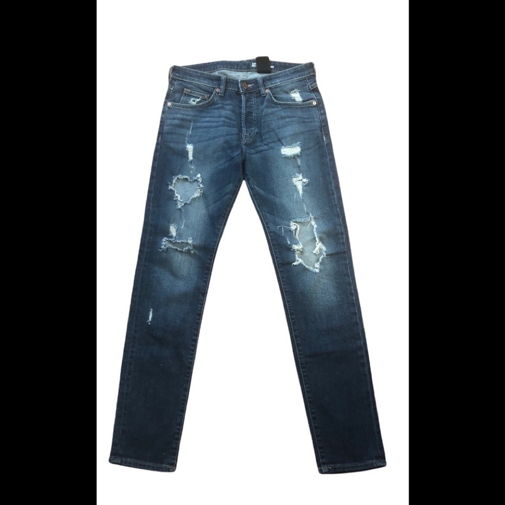 H&M Denim & Denim Destroyed Distress Button Fly Skinny Jeans Men’s Size 31X32